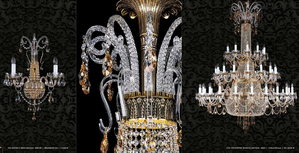 Candelabru design LUX Cristal Bohemia Exclusive PROSERPINA XII. CE