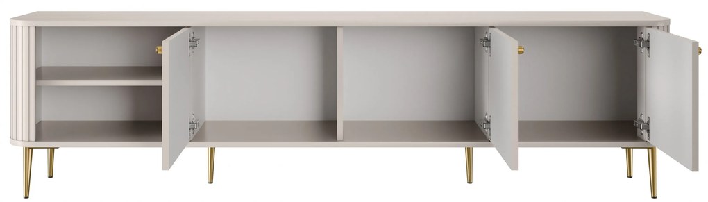 Comodă TV Vesper 3D 187 cm - cașmir / picioare aurii