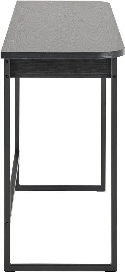 Masă consolă neagră cu aspect de lemn de frasin 40x140 cm Darlington – Actona