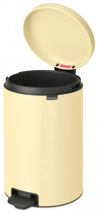 Cos cu pedala Brabantia NewIcon 1008848, 20 L, Inchidere lina, Baza antiderapanta, Galben
