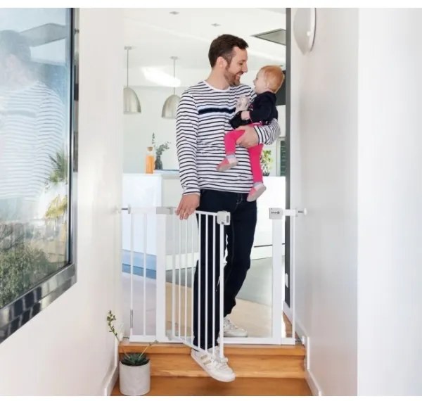 Safety 1st - Barieră de siguranță AUTO CLOSE albă