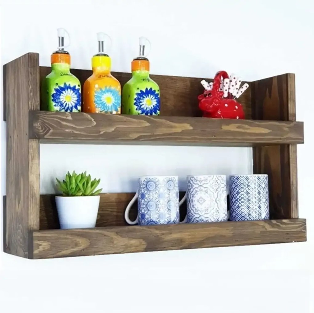 Organize pentru bucatarie, seria wood Homs, 50x14x30 cm, lemn natur,700152