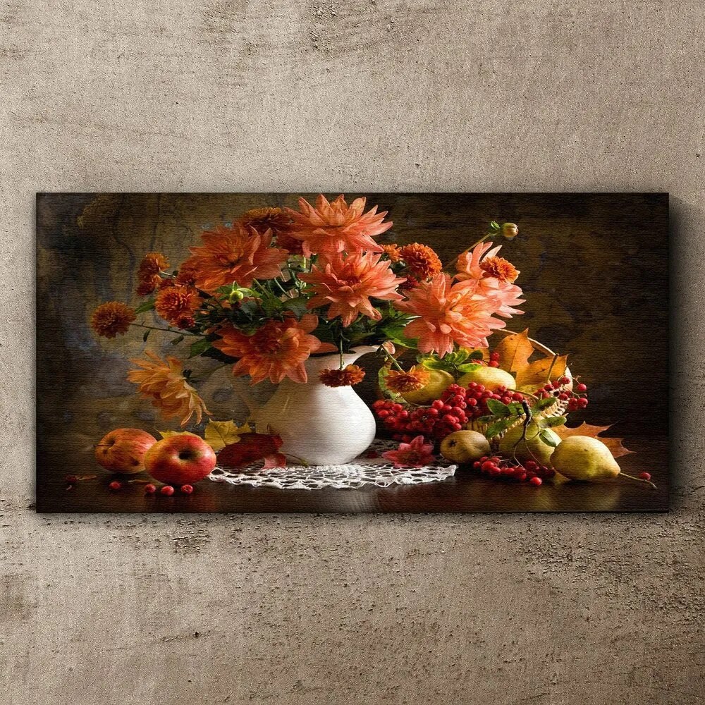 Tablou canvas Pictura flori fructe