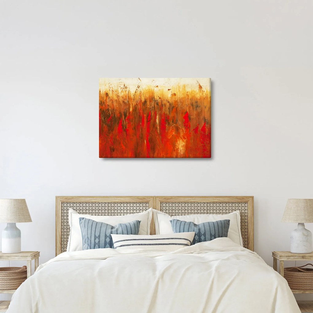Tablou cu abstracție pictată (70x50 cm)