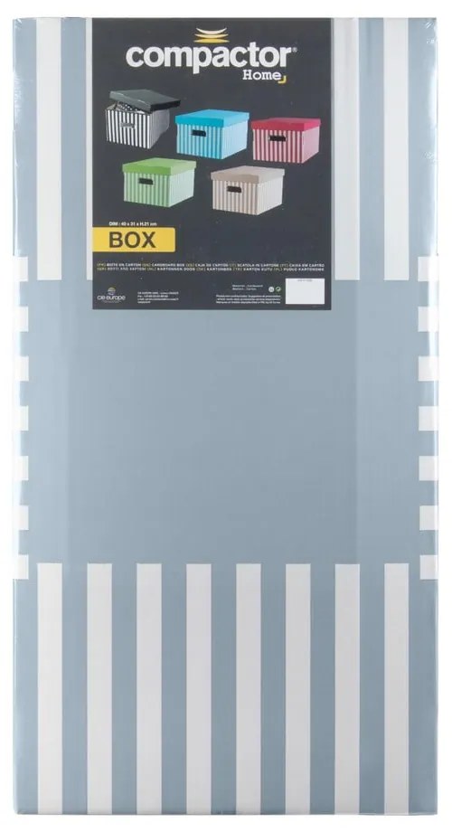 Cutii de depozitare din carton cu capac 2 buc. Stripes – Compactor