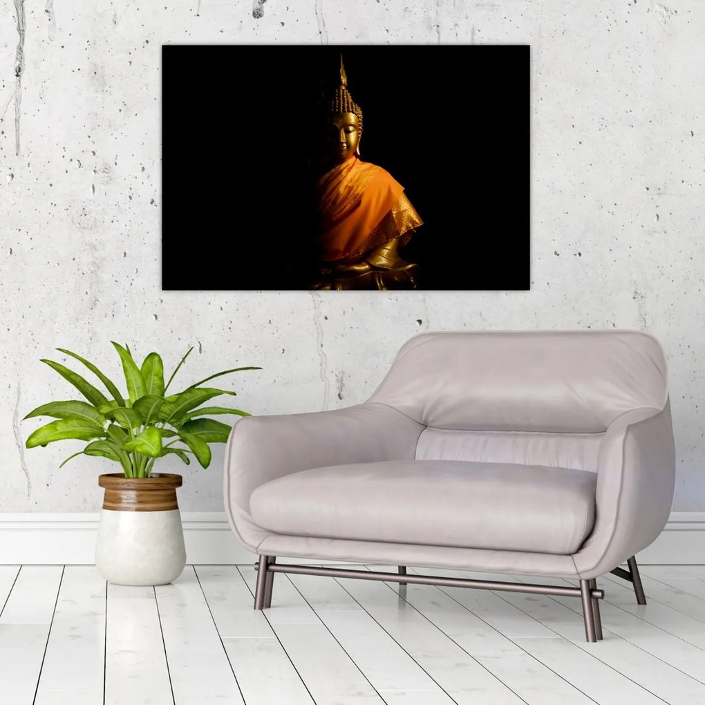 Tablou - Statuia lui Buddha de aur (90x60 cm)