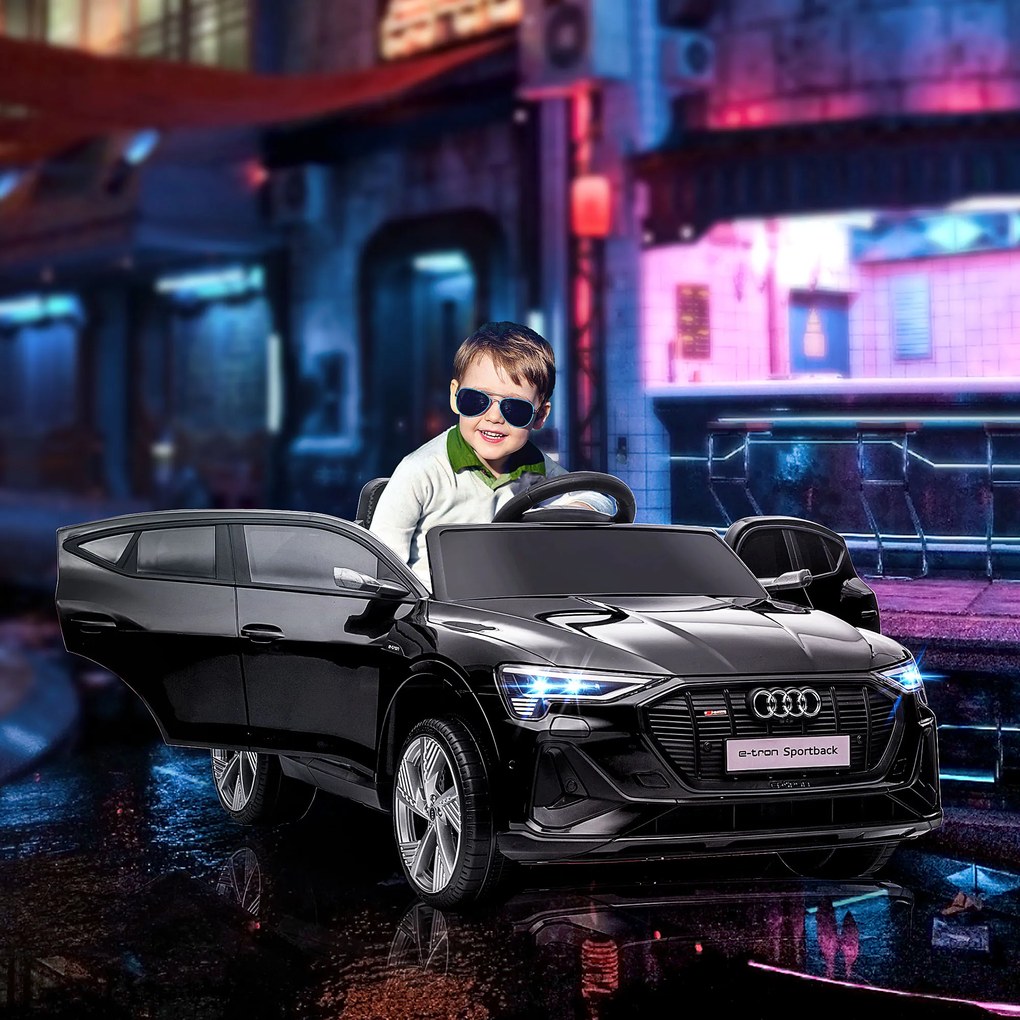 Masina sport electrica pentru copii , jucarie cu motor 12V alimentat cu doua baterii, Negru HOMCOM | Aosom RO