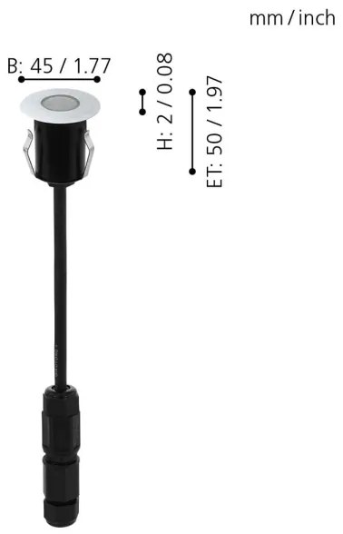 Corp de iluminat LED pentru căi de acces Eglo 98182 TRONTO LED/1W/230V IP65
