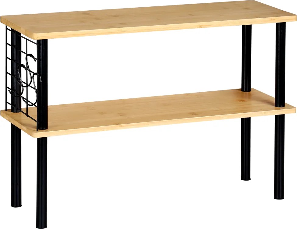 Etajeră de bucătărie din bambus pentru blat, 55 x 20 x 38 cm