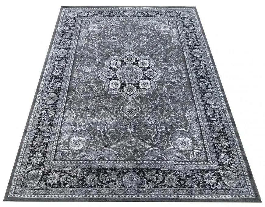 Covor gri cu ornamente de mandala Lăţime: 200 cm | Lungime: 300 cm