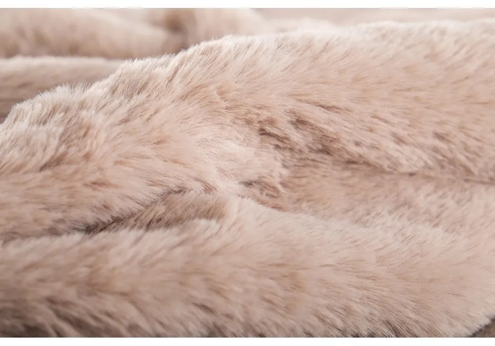 Pătură maro din blană artificială 150x200 cm Ruby – Tiseco Home Studio