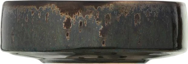 Set 108 Piese Verometal Glazura Albastru Verde Metalic Bronz Metalic Gri, Mat Argintiu ( Farfurie 25 cm, Farfurie 20 cm si Bol 450 ml )