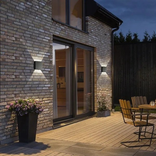 Brilagi - Aplică LED de exterior DOUBLERAY LED/4W/230V neagră IP65