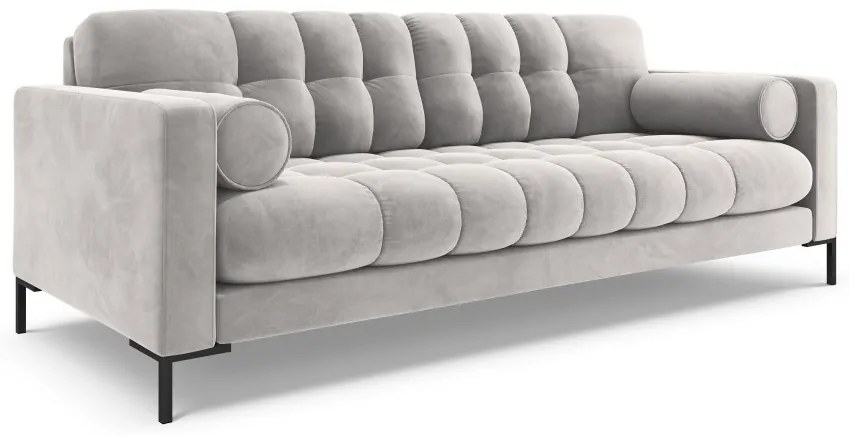 Canapea Bali 4 locuri velvet/picioare negre L217 cm