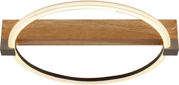 Plafoniera LED metal cu efect de lemn FLETCHER