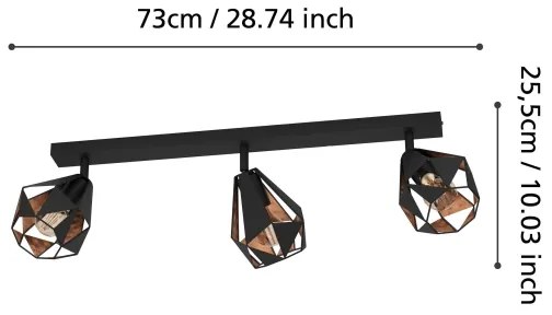 Spot Eglo 43717 CARLTON 3xE27/40W/230V