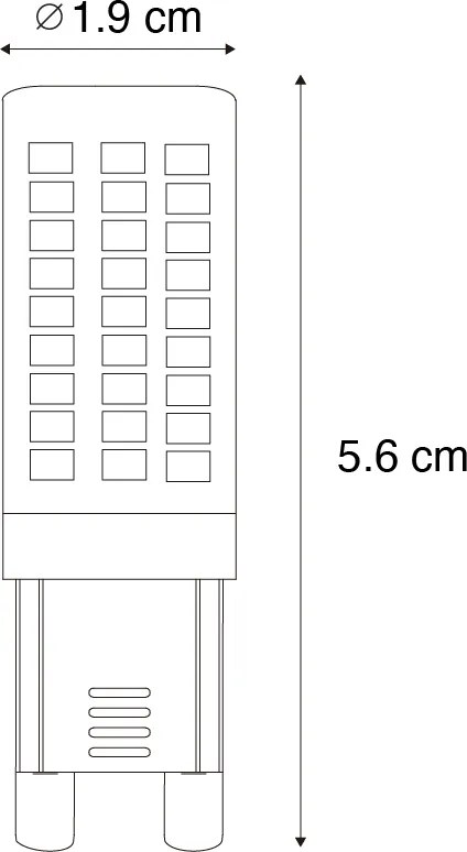 Set de 2 becuri LED G9 reglabile în 3 trepte opal 4,5W 500lm 2700K