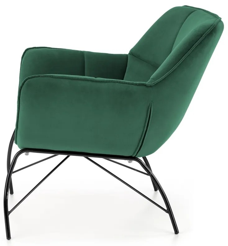 Fotoliu Belton velvet verde H78 cm
