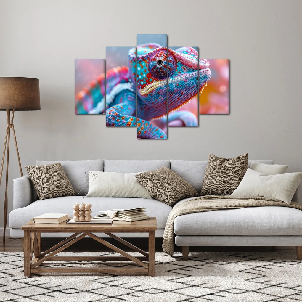 Tablou - Cameleon colorat (150x105 cm)
