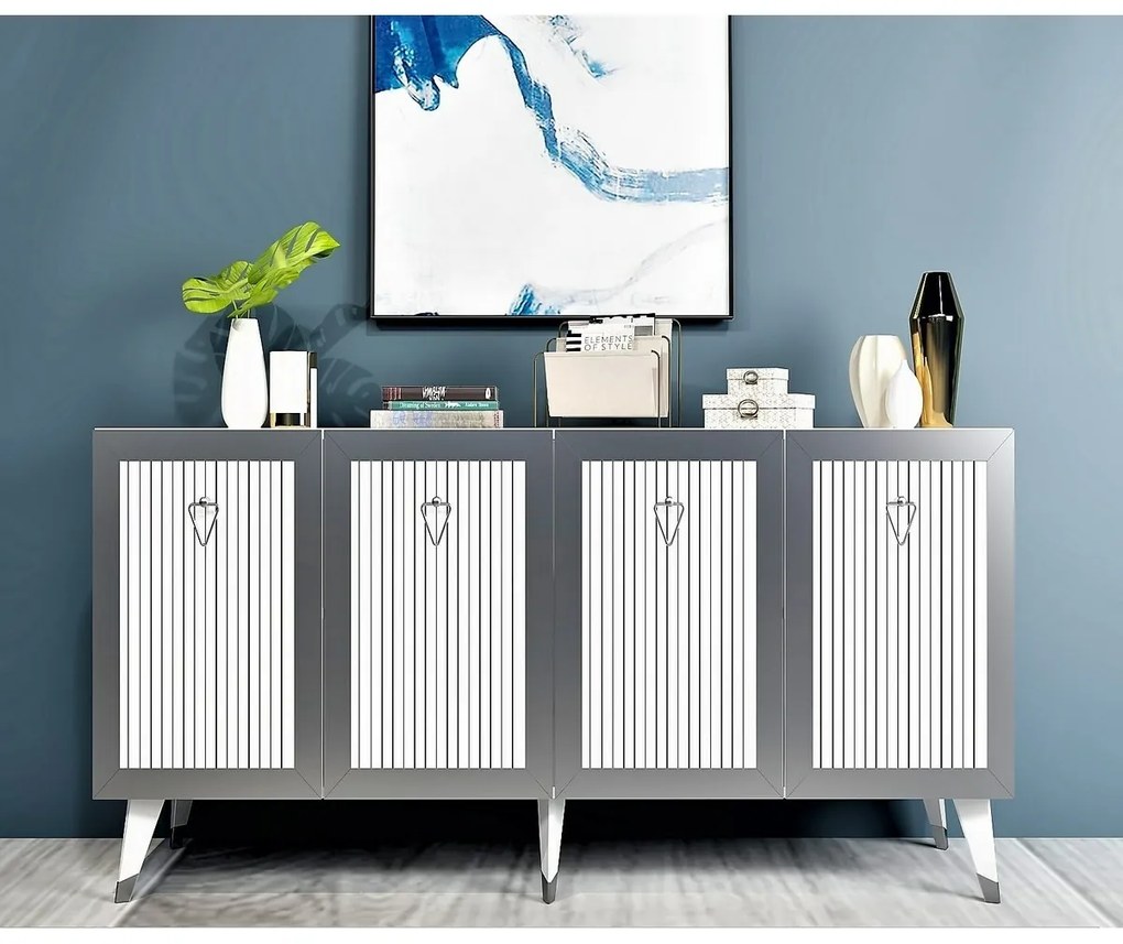 Dulap Bare White and Silver