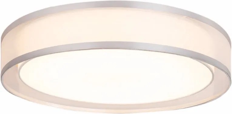 Plafoniera LED Naxos II fier/tesatura bumbac, 1 bec, alb, diametru 60 cm, 230 V