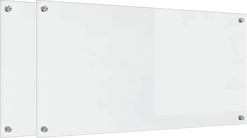 vidaXL Panou de bucătărie 2 pcs Transparent 100 x 50 cm