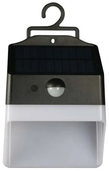 LED lampă solară de perete cu senzor, 2W, 3,7V, 4000K, IP65, 1200 mAh