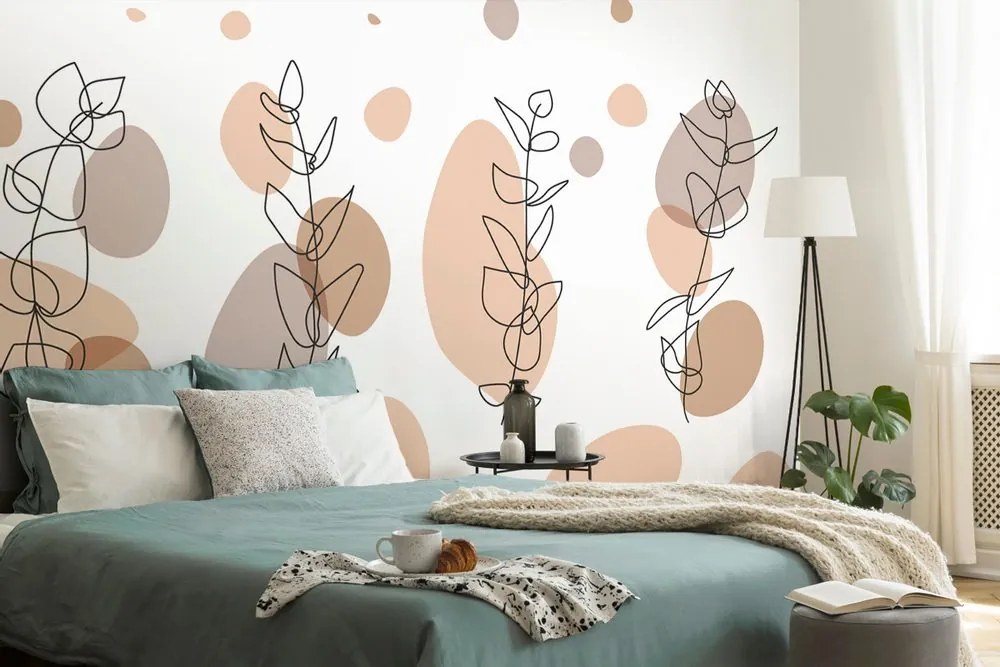 Tapet natura moartă minimalistă ale plantelor