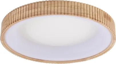 Brilagi - Plafonieră LED FALCON WOOD MODERN, 40W, 230V, Ø 60 cm, cu finisaj lemn