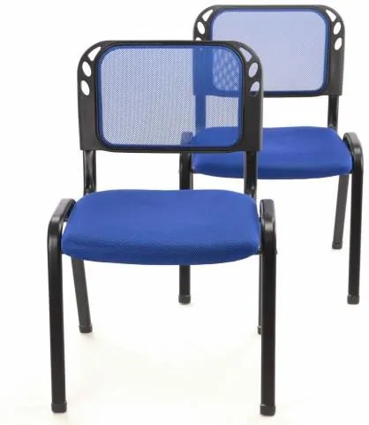 Set de scaune de congres stivuibile 2 piese - albastru