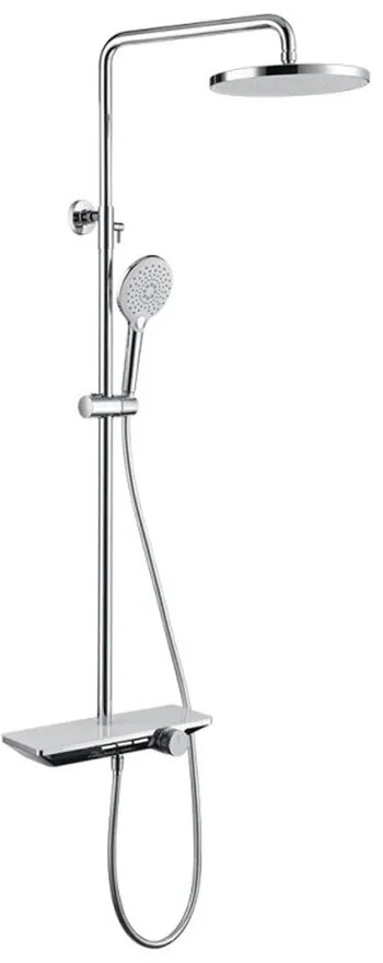 Coloana de dus cu baterie monocomanda Inter Ceramic Royal finisaj crom lucios