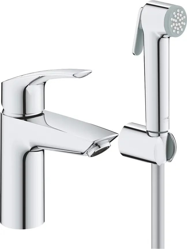 Baterie lavoar Grohe Eurosmart New S crom cu dus igienic