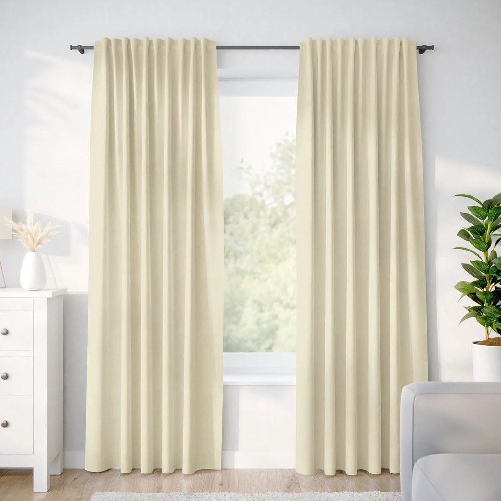 Goldea draperie decorativă loneta - crem 180x140 cm