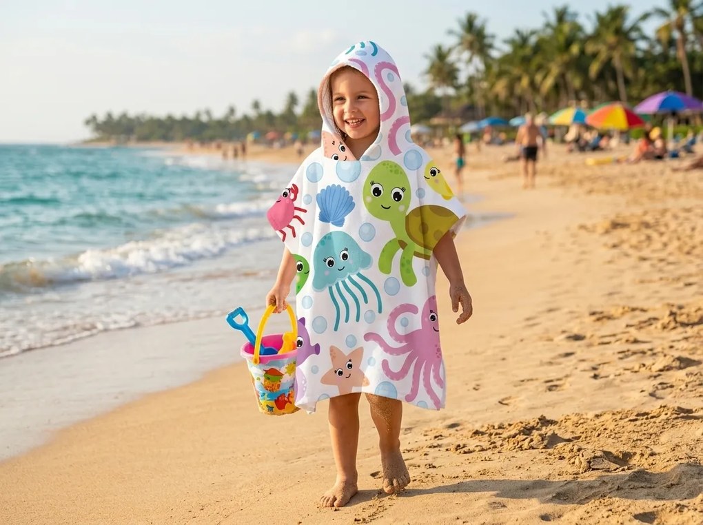 Poncho de copii SPLASH colorat