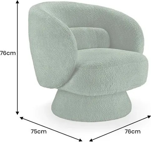 Fotoliu pivotant tesatura boucle verde BOSSA NOVA