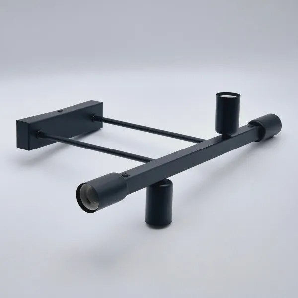 Lustră pe tijă ASTRID 4xE27/60W/230V negru