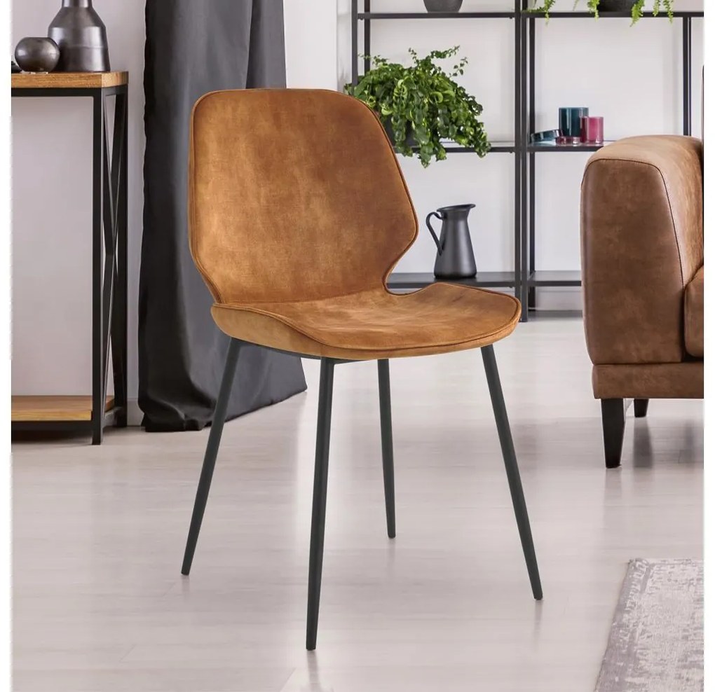Scaun sufragerie Robby  (galben + negru). 1098705