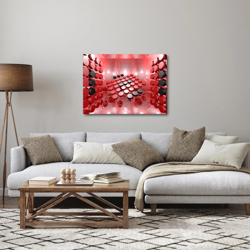Tablou cu abstracți din butoane (70x50 cm)