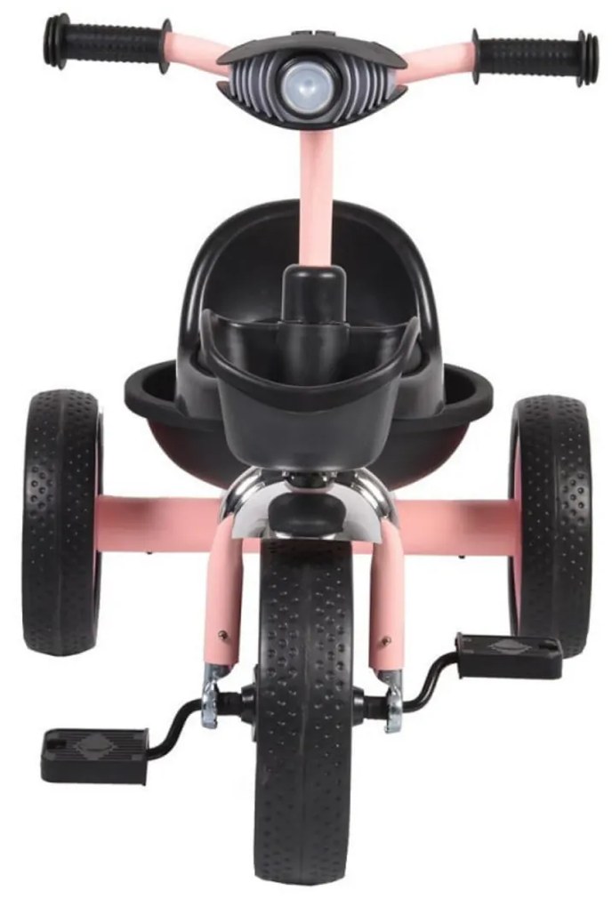 Tricicleta cu pedale NOVOKIDS™ Hawk Trike , Cu melodii si lumini, Doua cosulete pentru jucarii, Max 25 kg, Roti din cauciuc EVA, Cadru metalic, Far