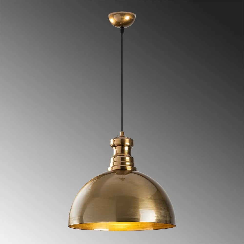 Lustră aurie cu abajur din metal ø 40 cm Berceste – Opviq lights