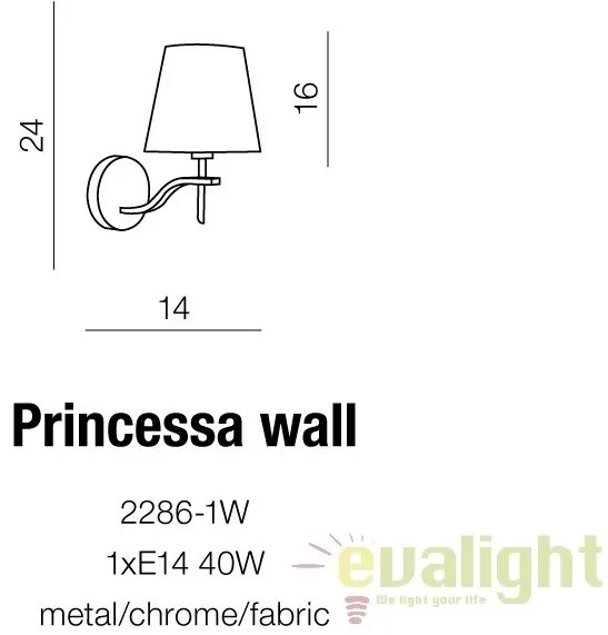 Aplica de perete eleganta design modern Princessa