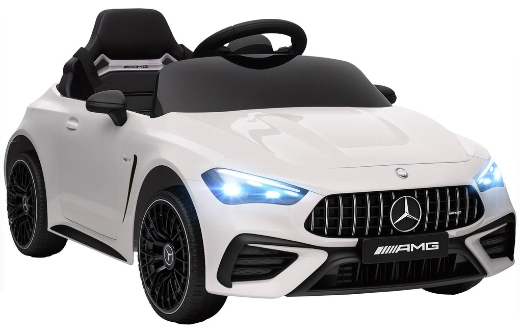 AIYAPLAY Mașină electrică copii Mercedes AMG CLE 53 12V 2 motoare telecomandă parentală 2,4G 99 x 55 x 43 cm alb | Aosom Romania