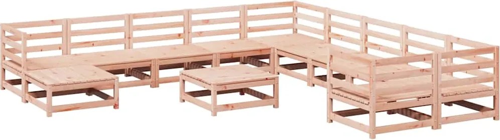 vidaXL Set canapele grădină, 12 piese, lemn masiv brad douglas