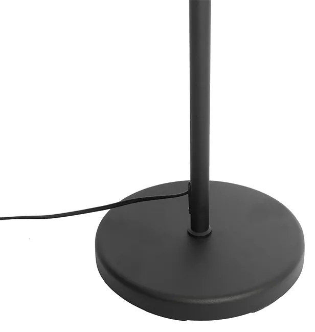 Lampă de podea neagră cu abajur negru și braț reglabil - Ladas Deluxe