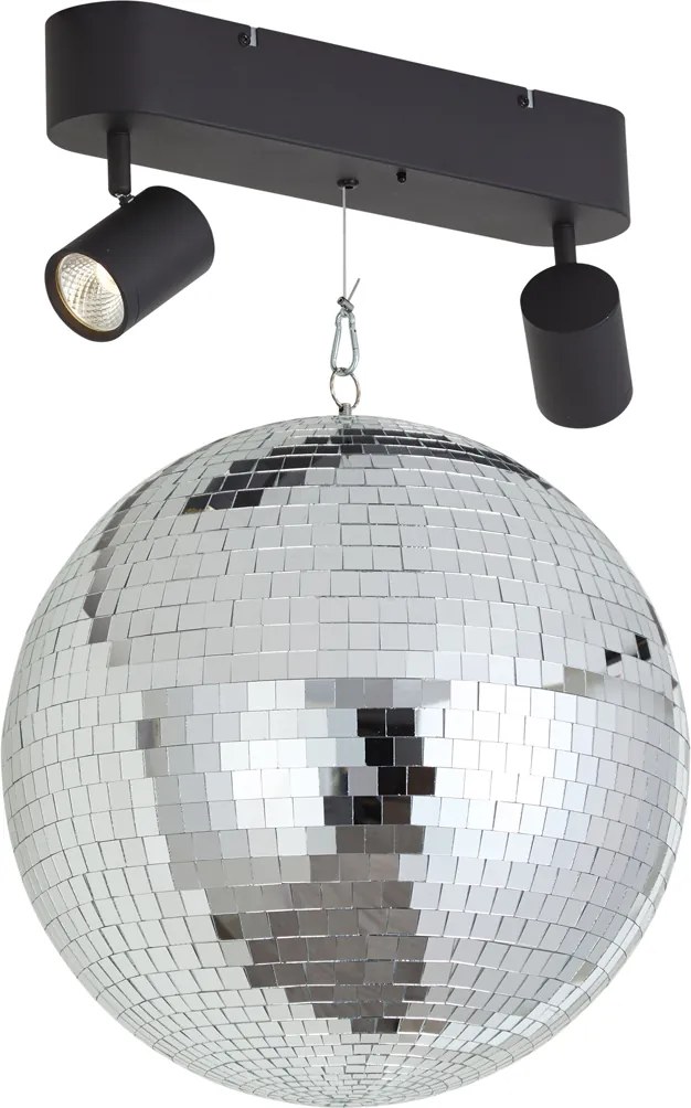 Lampă suspendată Retro Discoball, cu LED, 2 lumini și telecomandă