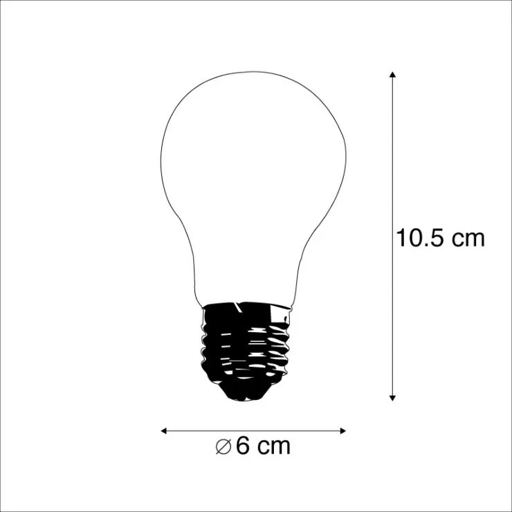 Set de 5 becuri LED E27 reglabile A60 7.6W 780 lm 2700K