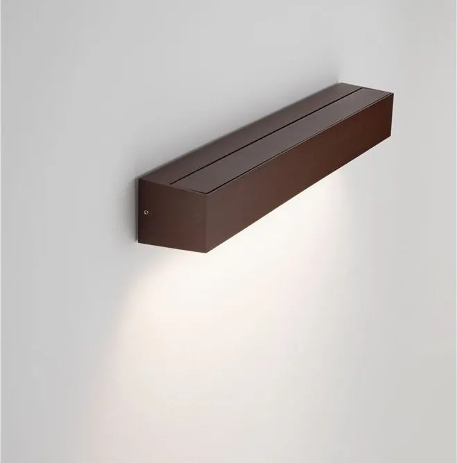 Aplica exterior corten liniara 50cm IP65 LED CCT PRISMATIC