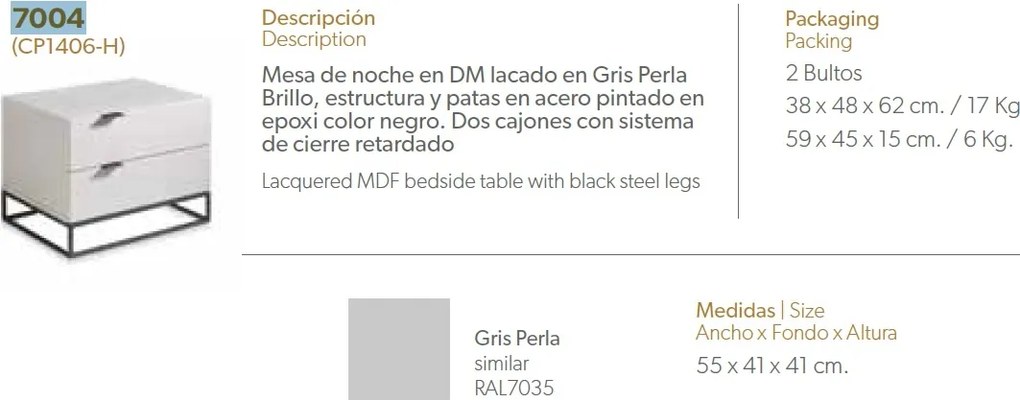 Masuta/ Noptiera eleganta design modern Chiara AC-CP1406-H