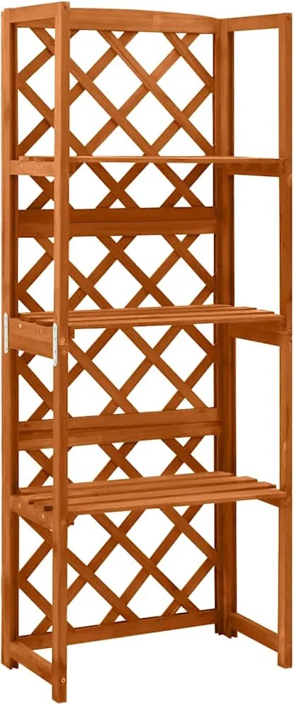 vidaXL Spalier cu rafturi, 55x30x140 cm, lemn masiv brad
