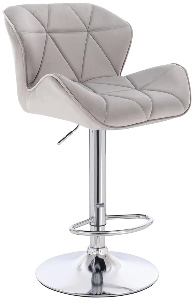 HR111W Scaun Gray Velur Bază Cromata